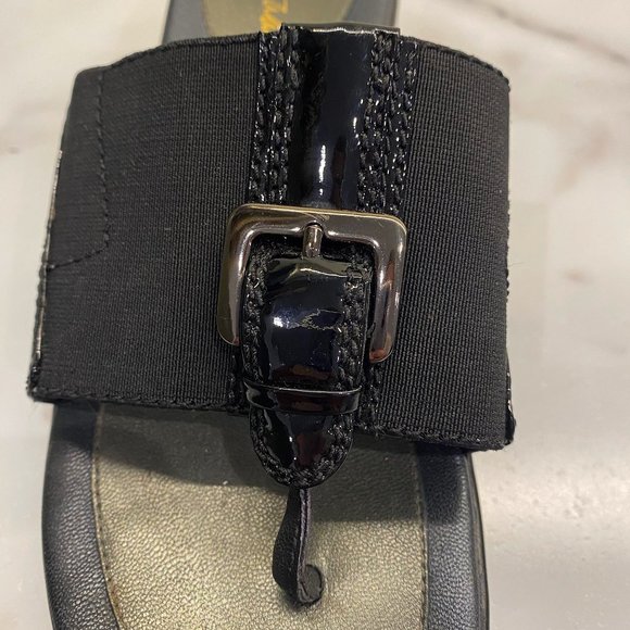 Cole Haan Nike Air black wedge sandals - Picture 12 of 13